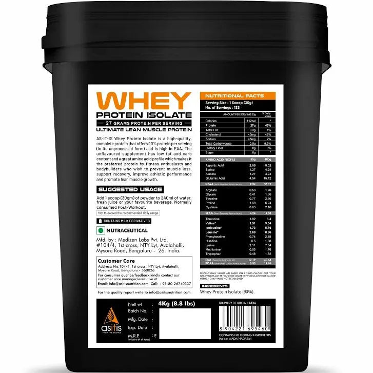 Asitis Raw whey protein concentrate 4kg