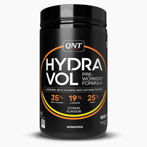 QNT HYDRAVOL PRE WORKOUT POWDER | LEMON, 400 G