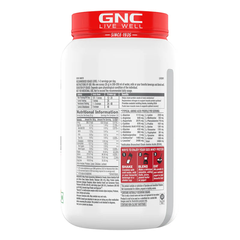 GNC LIVE WELL-SINCE1935 WHEY PROTIEN