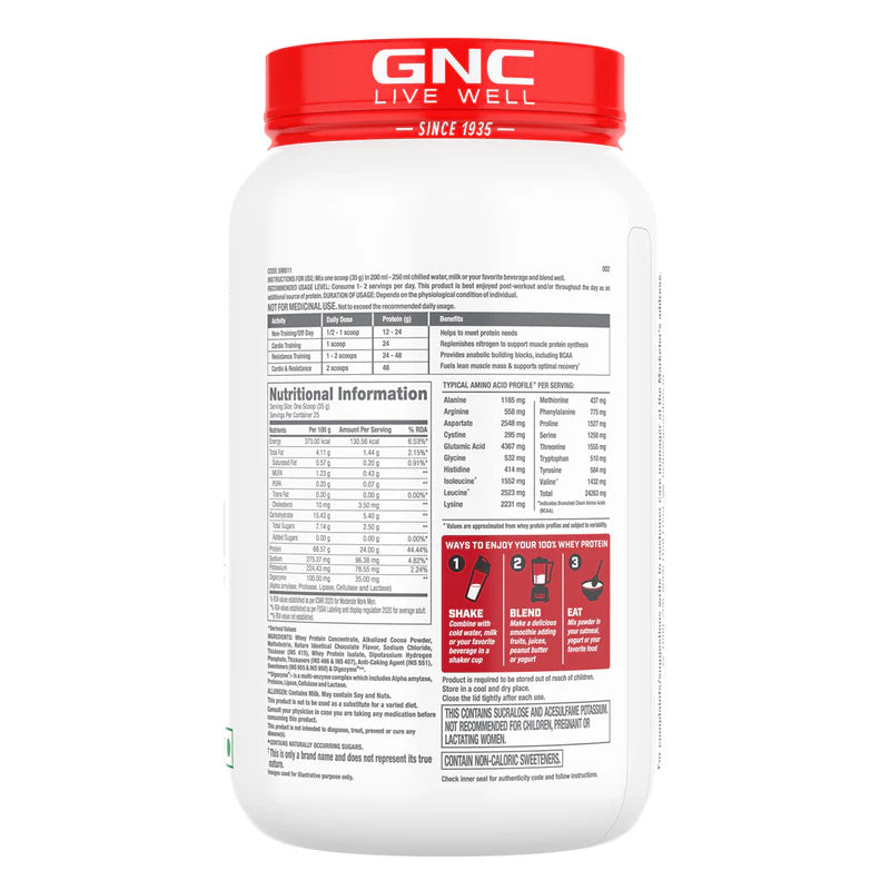 GNC LIVE WELL-SINCE1935 WHEY PROTIEN