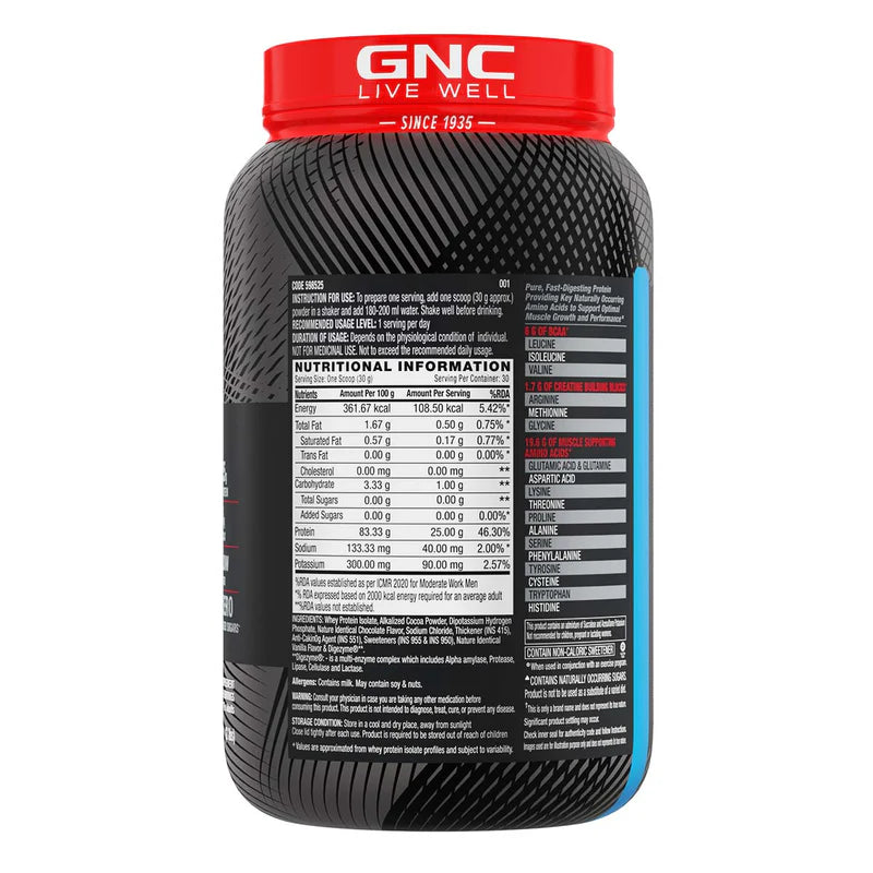 GNC LIVE WELL-SINCE1935 PURE ISOLATE PROTIEN