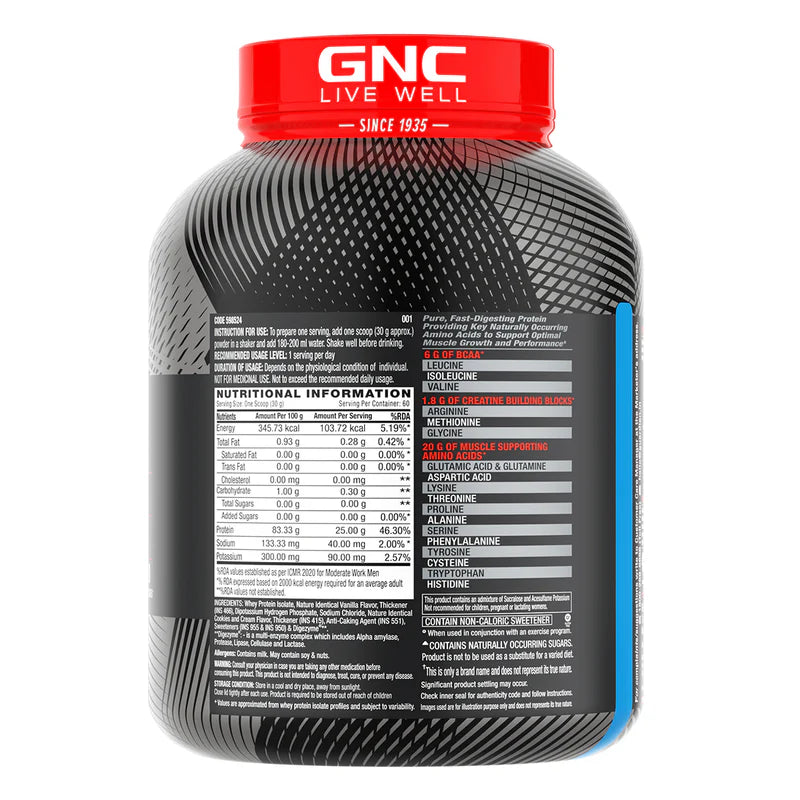 GNC LIVE WELL-SINCE1935 PURE ISOLATE PROTIEN