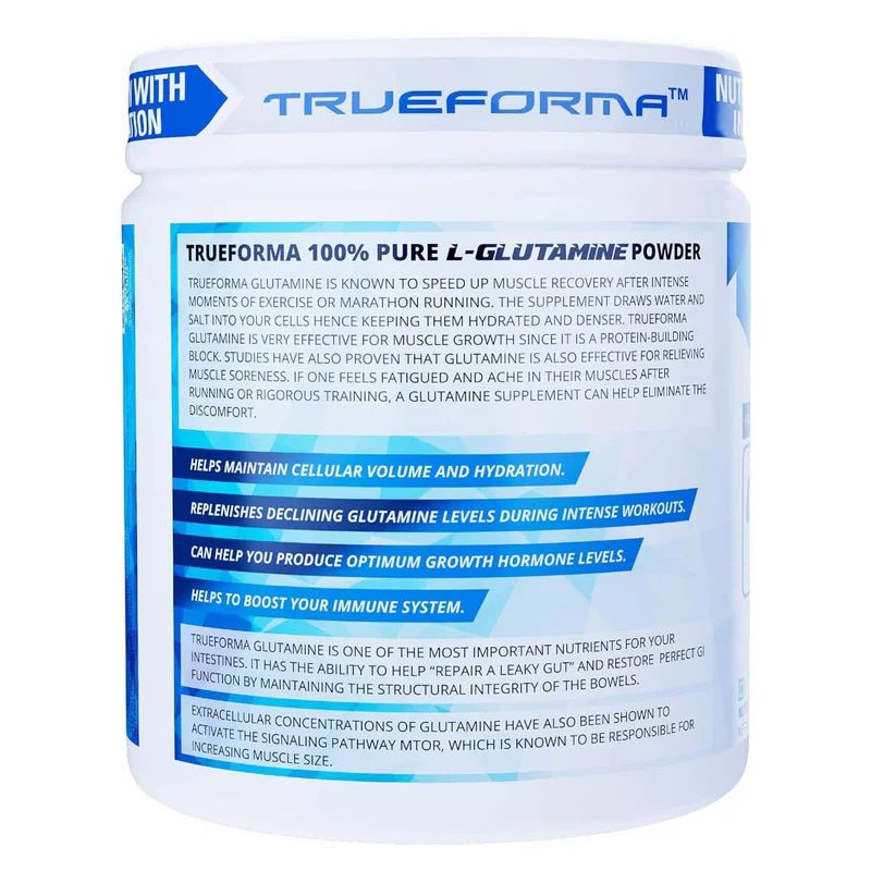 Trueforma Glutamine – 100% Pure L-Glutamine Powder 50 Scoops