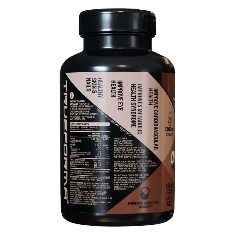 Trueforma Omega-3 with Vitamin D3 – Daily Softgels 60 Soft Gel Capsules