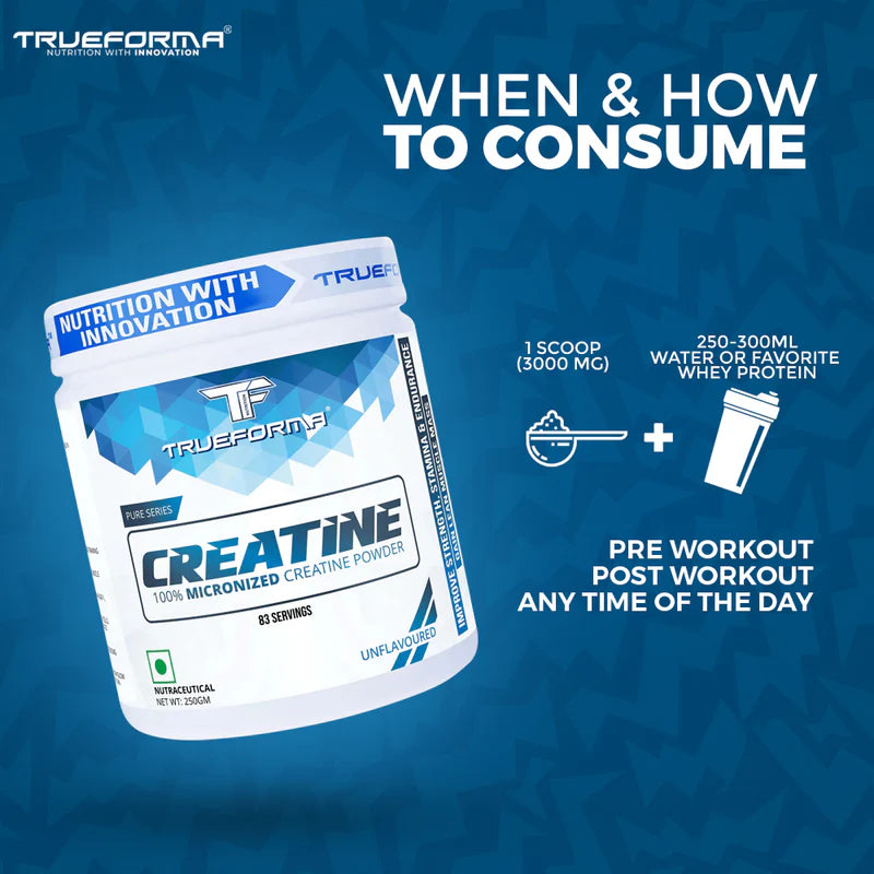 Trueforma Creatine Powder – 100% Micronized | 83 Servings