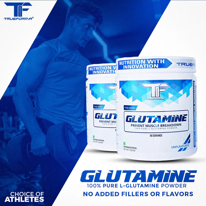 Trueforma Glutamine – 100% Pure L-Glutamine Powder 50 Scoops