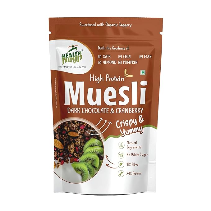 Health Ninja Dark Chocolate Muesli, 900 gms Main image