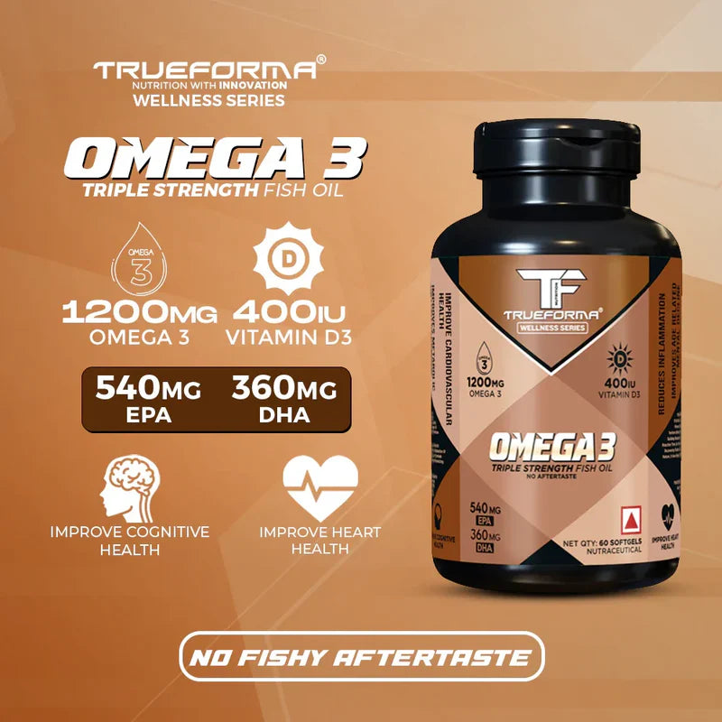 Trueforma Omega-3 with Vitamin D3 – Daily Softgels 60 Soft Gel Capsules Main image