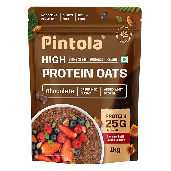 PINTOLA 25g High Protein Oats 1kg, Dark Chocolate Secondary image