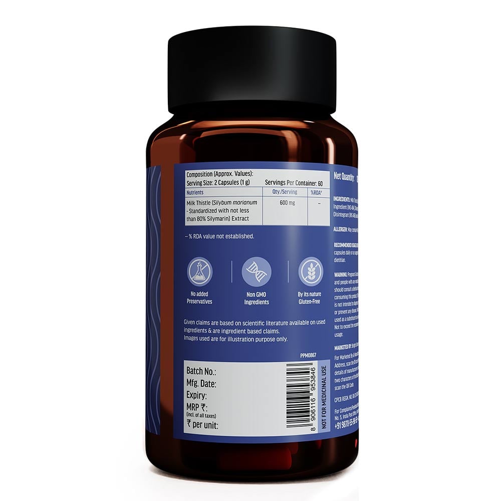 3 - HK Vitals Milk Thistle Extract 600mg,  120 capsules