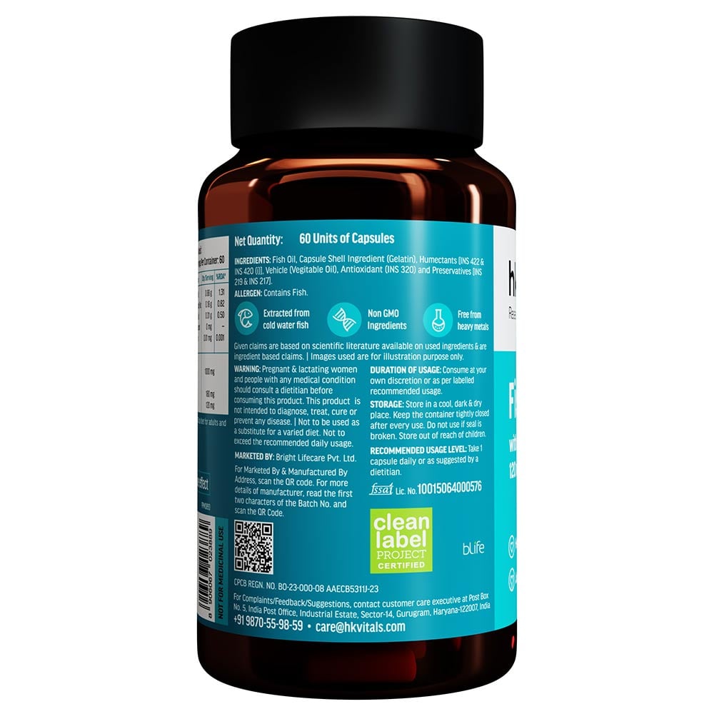 HK Vitals Fish Oil Capsules by HealthKart,  60 capsules