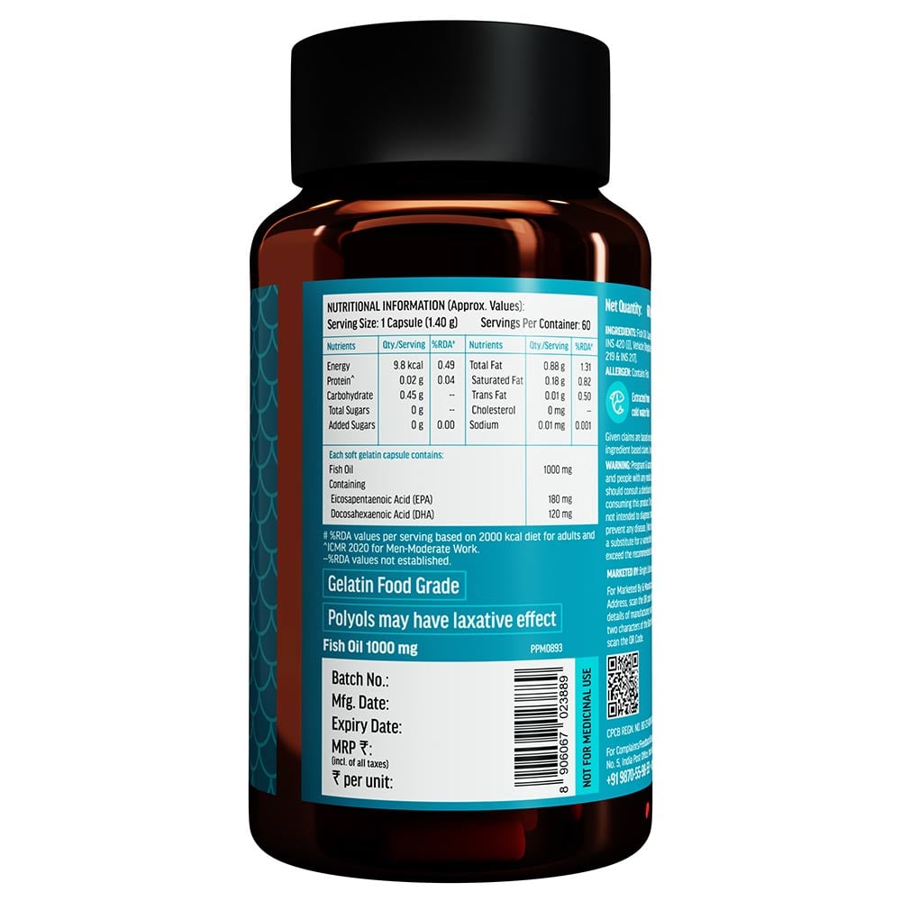 HK Vitals Fish Oil Capsules by HealthKart,  60 capsules Secondary image