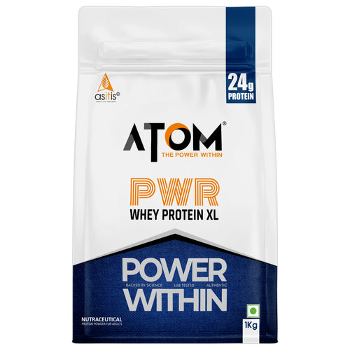 AS-IT-IS ATOM PWR Whey XL | 24g Protein per Serving | With DigeZyme® Enzymes
