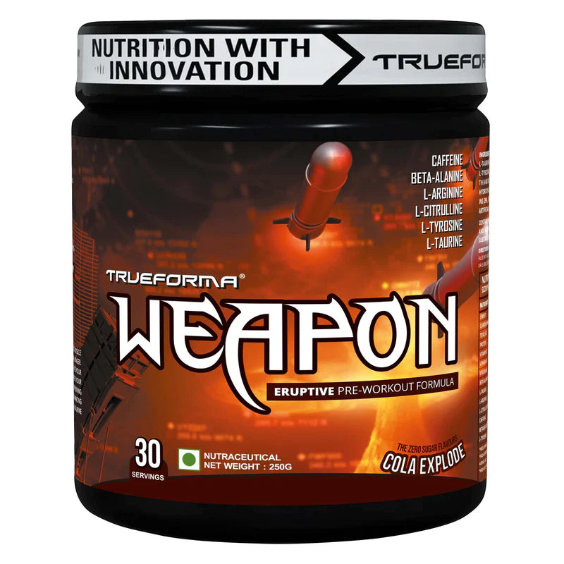Trueforma Weapon: Pre-Workout Formula for Energy & Focus 30 Scoops