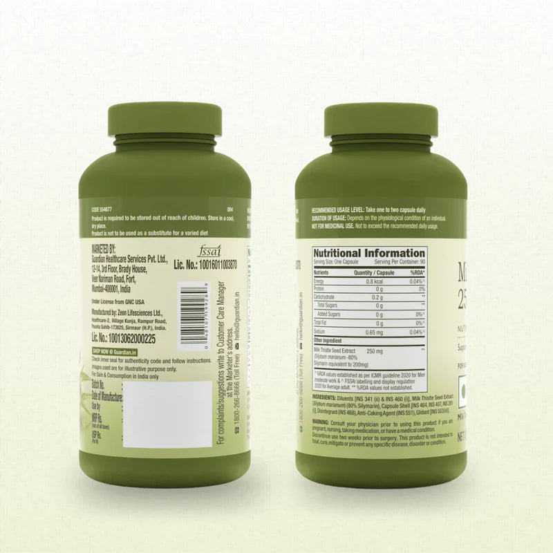 GNC HERBAL MILK THISTLE -250MG